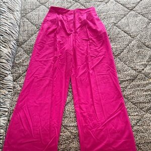 Zara Pink Wide-Leg Trousers
